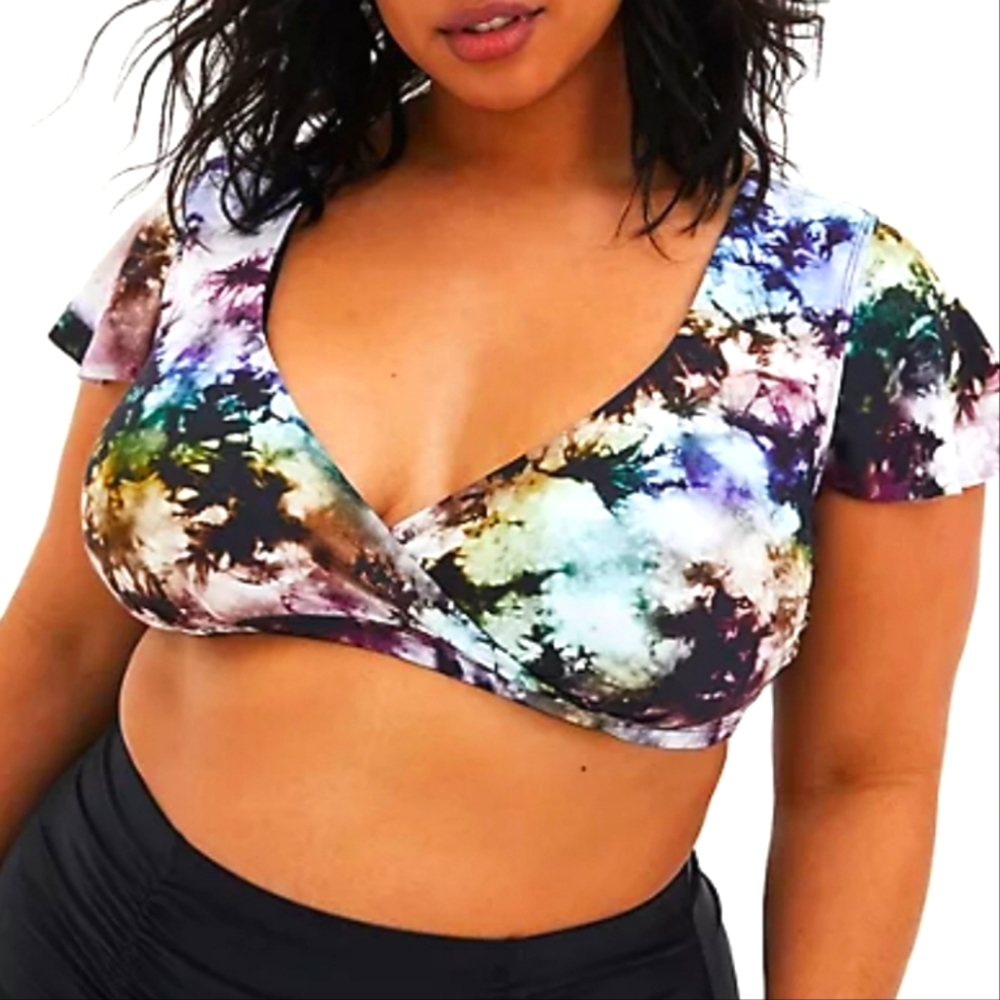 Torrid tie dye swim top